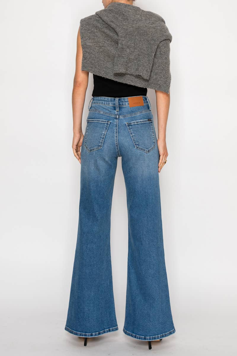 ARTEMIS VINTAGE - TUMMY CONTROL HIGH RISE SLIM PALAZZO JEANS
