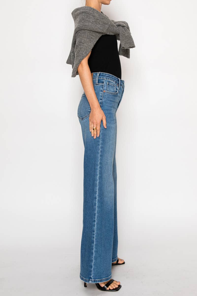 ARTEMIS VINTAGE - TUMMY CONTROL HIGH RISE SLIM PALAZZO JEANS