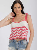WOMEN'S SLEEVELESS COLORBLOCK KNIT TANK TOP