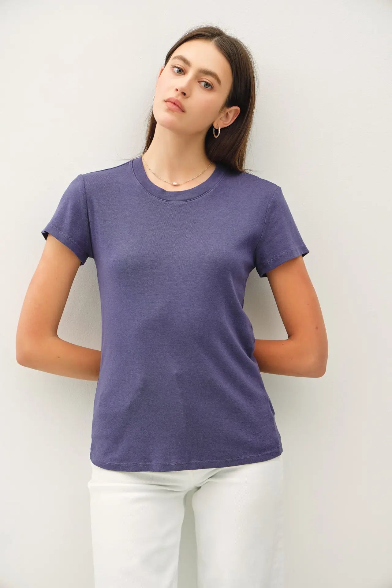 CLASSIC COTTON BLEND CREWNECK T-SHIRT
