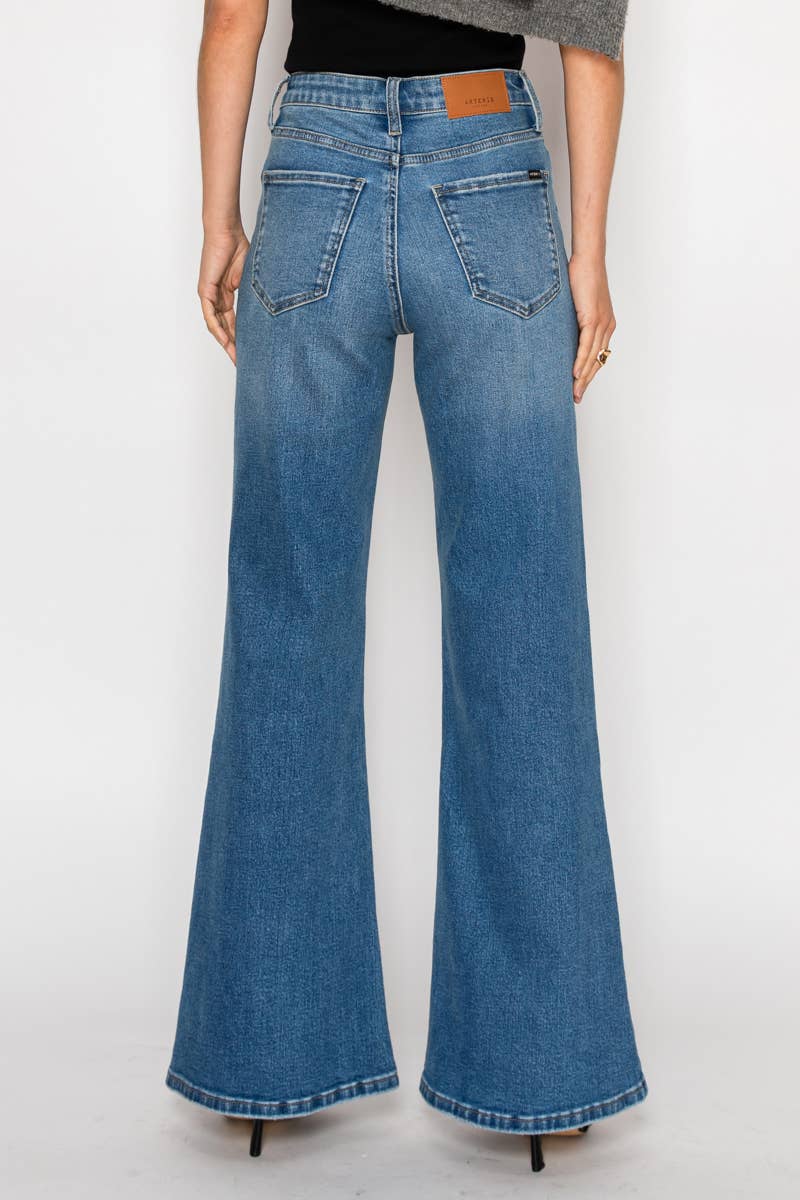 ARTEMIS VINTAGE - TUMMY CONTROL HIGH RISE SLIM PALAZZO JEANS