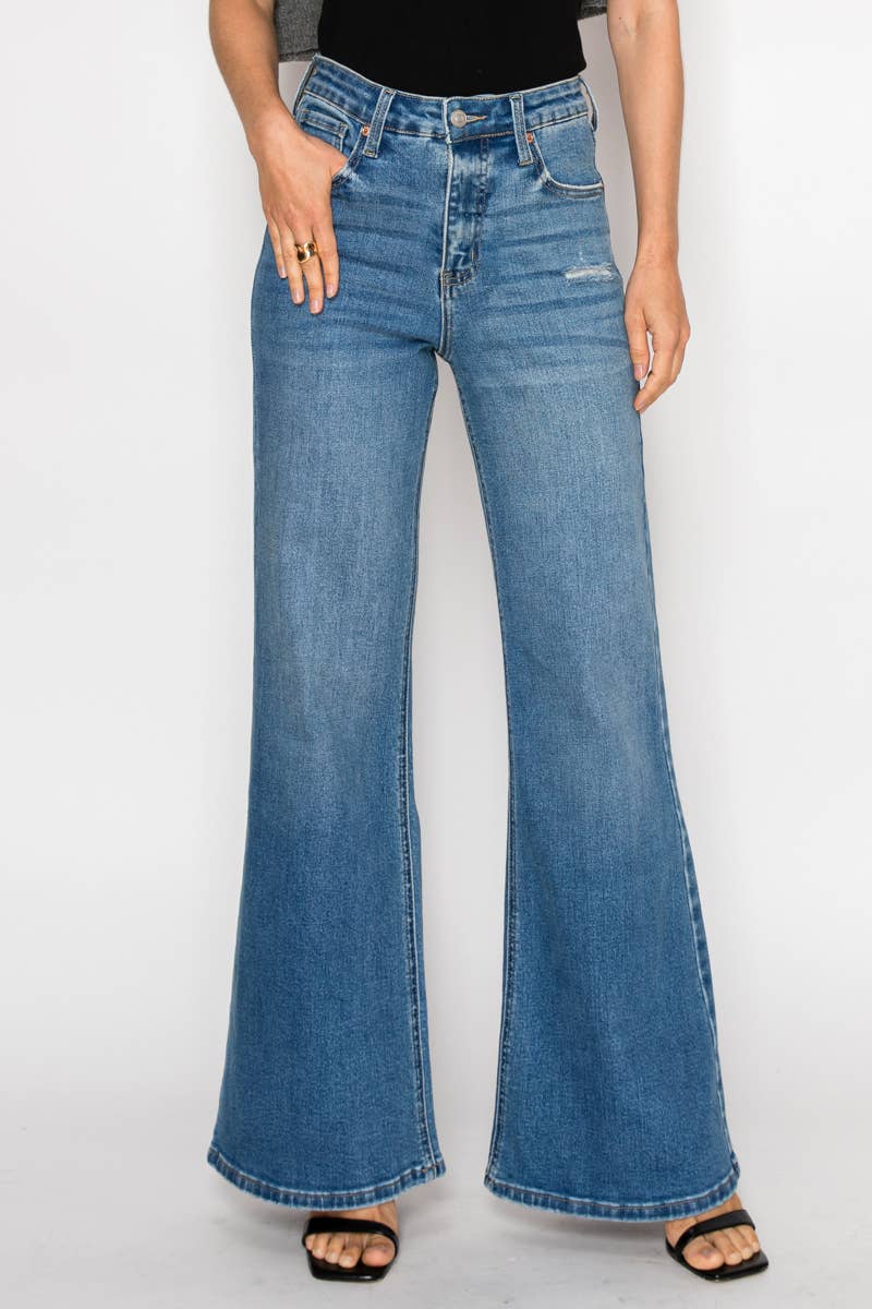 ARTEMIS VINTAGE - TUMMY CONTROL HIGH RISE SLIM PALAZZO JEANS