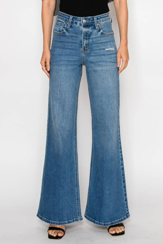 ARTEMIS VINTAGE - TUMMY CONTROL HIGH RISE SLIM PALAZZO JEANS